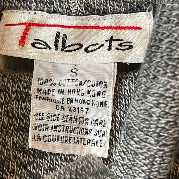 EUC Talbots 100% Cotton Long Sleeve Turtleneck Made in Hong Kong. Gray Size S - Picture 3 of 10